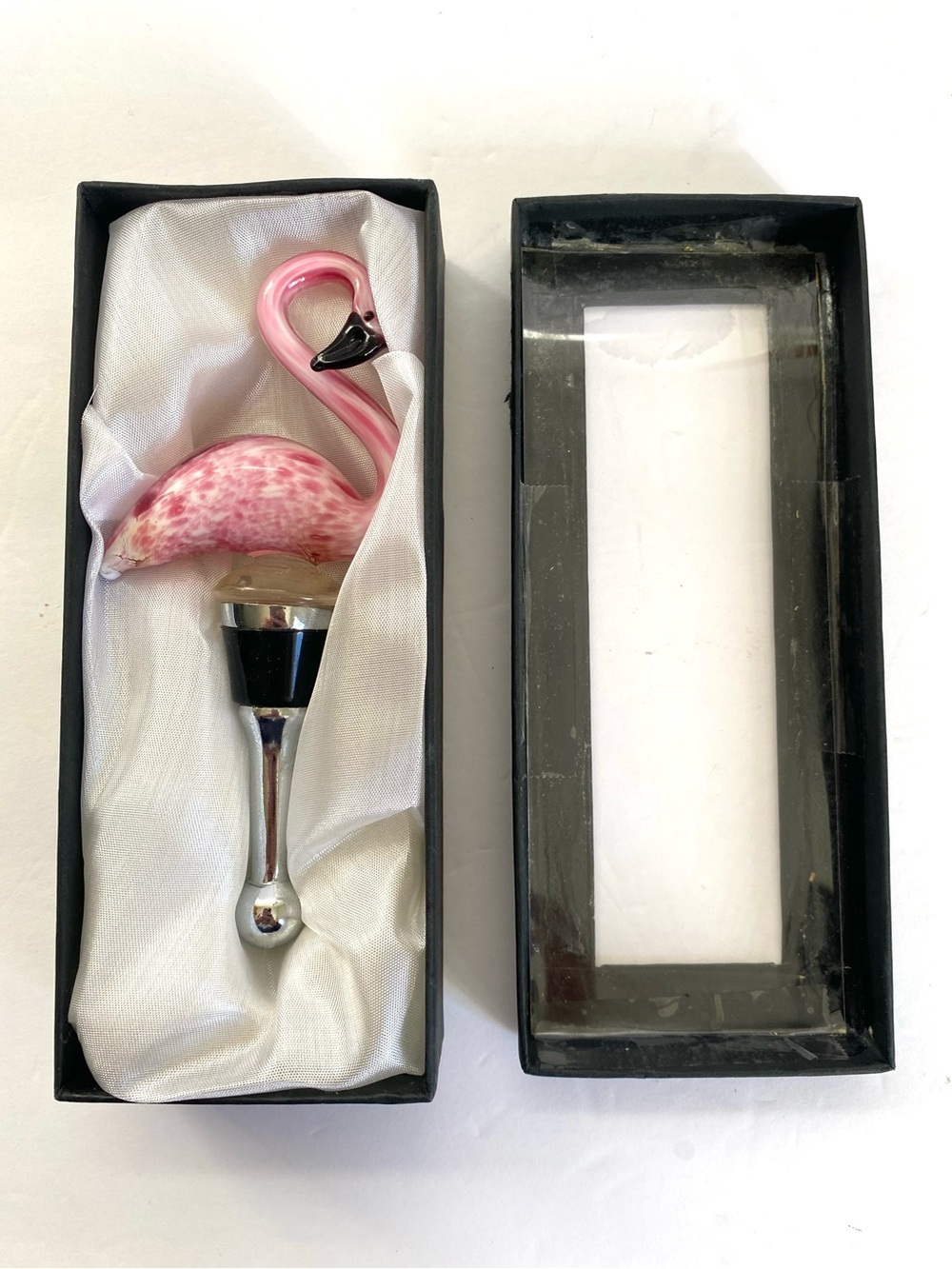 Pink Flamingo Hand Blown Glass Wine Bottle Stopper